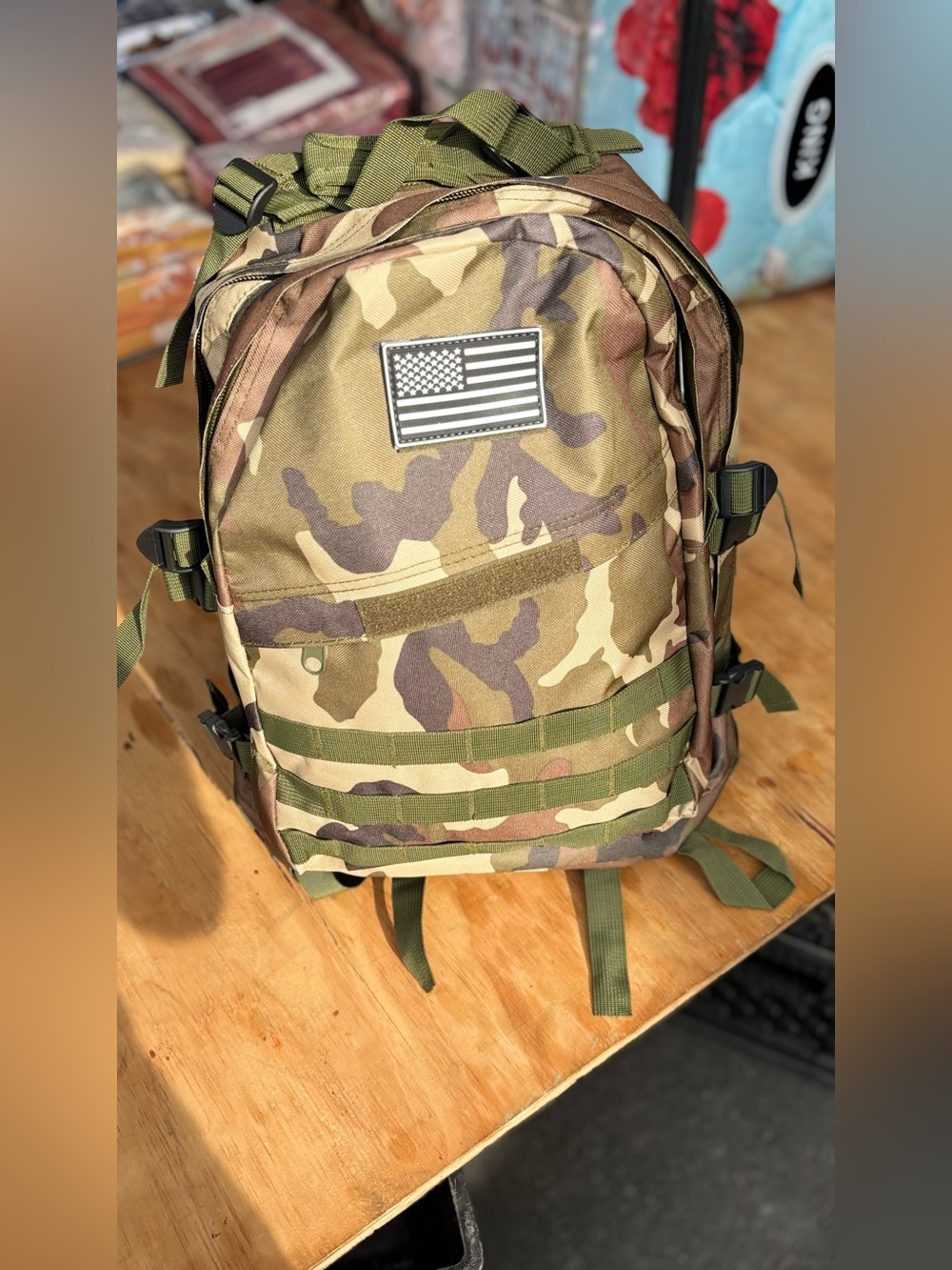 Camo Tactical Backpack - Olive Green